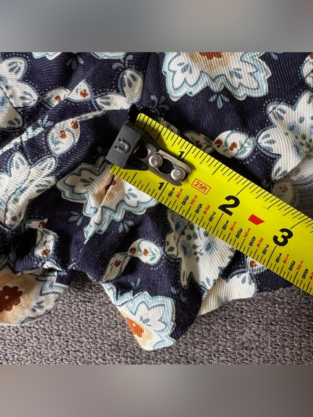 Anthropologie Easy Traveler Shorts Boho Navy Floral Geometric Coastal Breezy S - Picture 8 of 10